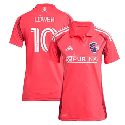 Women's adidas Eduard Löwen Red St. Louis CITY SC 2025 Forever Replica Player Jersey