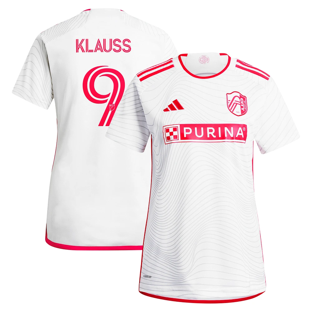 Women's adidas João Klauss White St. Louis City SC 2024 The Confluence Kit Replica Player Jersey