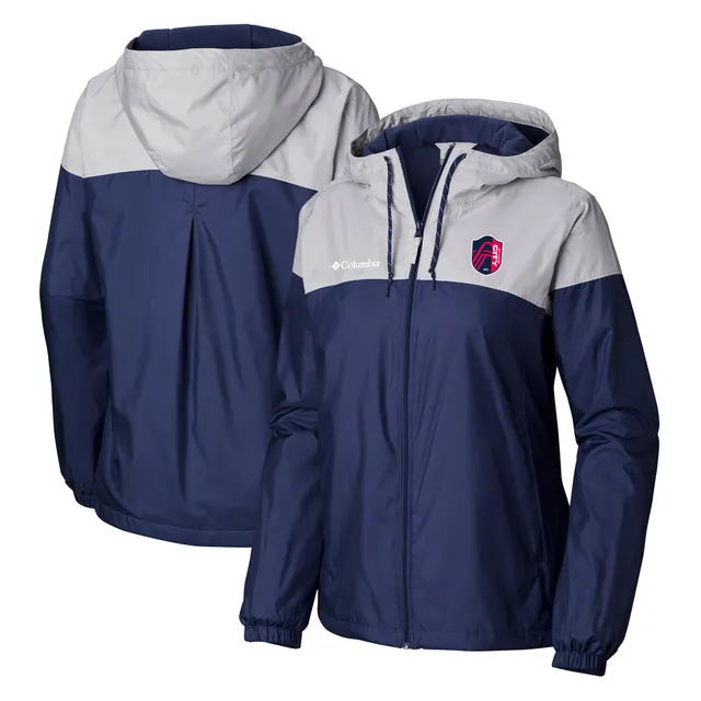 St. Louis Cardinals Columbia Women's Flash Challenger Full-Zip Windbreaker  Jacket - Navy