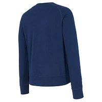 Women's Concepts Sport Navy St. Louis City SC Elevation Tri-Blend Long Sleeve Sweatshirt