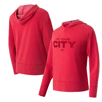 T-shirt à capuche manches longues Concepts Sport Red St. Louis City SC Volley pour femmes