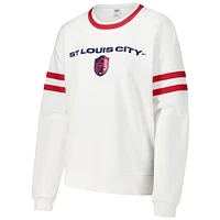 T-shirt à manches longues Concepts Sport blanc pour femme St. Louis City SC Borough