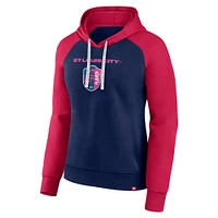 Sweat à capuche Fanatics pour femmes, bleu marine/rouge, St. Louis City SC Instep