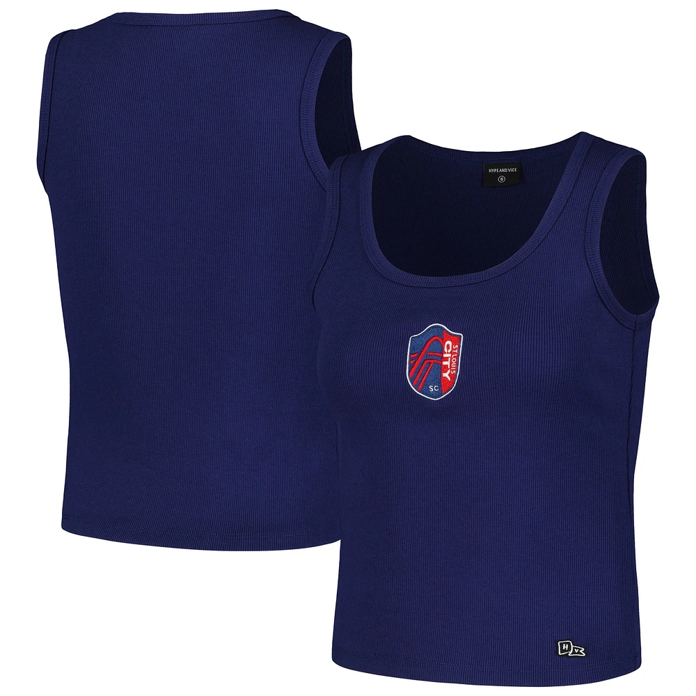 Women's Hype and Vice Navy St. Louis City SC Scoop Neck MVP Tank Top