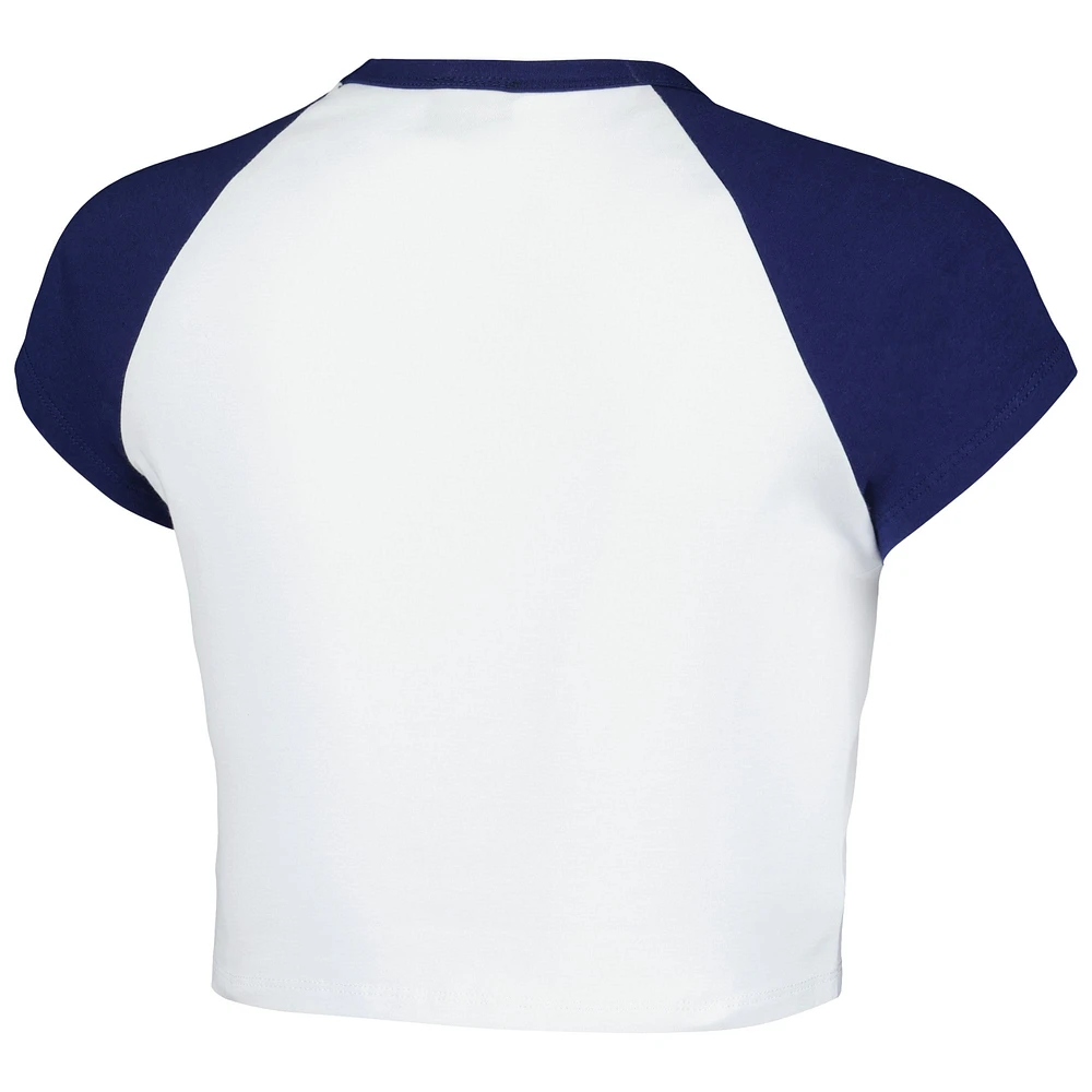 Women's Hype and Vice White St. Louis City SC Homerun Cropped Raglan T-Shirt