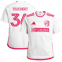 Maillot de joueur réplique adidas Cedric Teuchert blanc St. Louis City SC 2024 The Confluence Kit pour jeunes