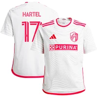 Maillot de joueur réplique adidas Marcel Hartel blanc St. Louis City SC 2024 The Confluence Kit pour jeunes