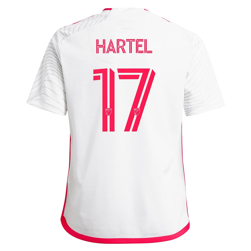 Maillot de joueur réplique adidas Marcel Hartel blanc St. Louis City SC 2024 The Confluence Kit pour jeunes