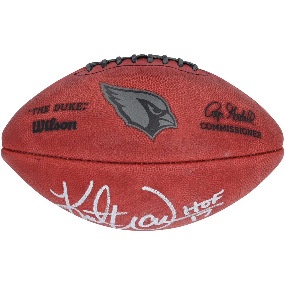 Kurt Warner St. Louis Rams Autographed Duke Metallic Football with "HOF 17" Inscription