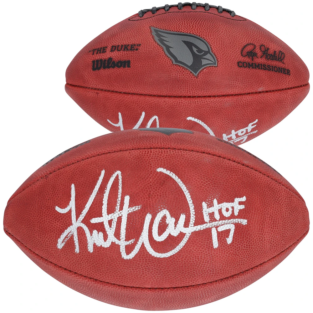 Kurt Warner St. Louis Rams Autographed Duke Metallic Football with "HOF 17" Inscription