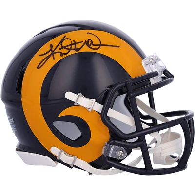 Kurt Warner St. Louis Rams Autographed Throwback - Speed Mini Helmet
