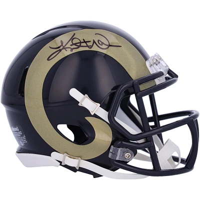 Kurt Warner St. Louis Rams Autographed Throwback 2000-2016 Speed Mini Helmet
