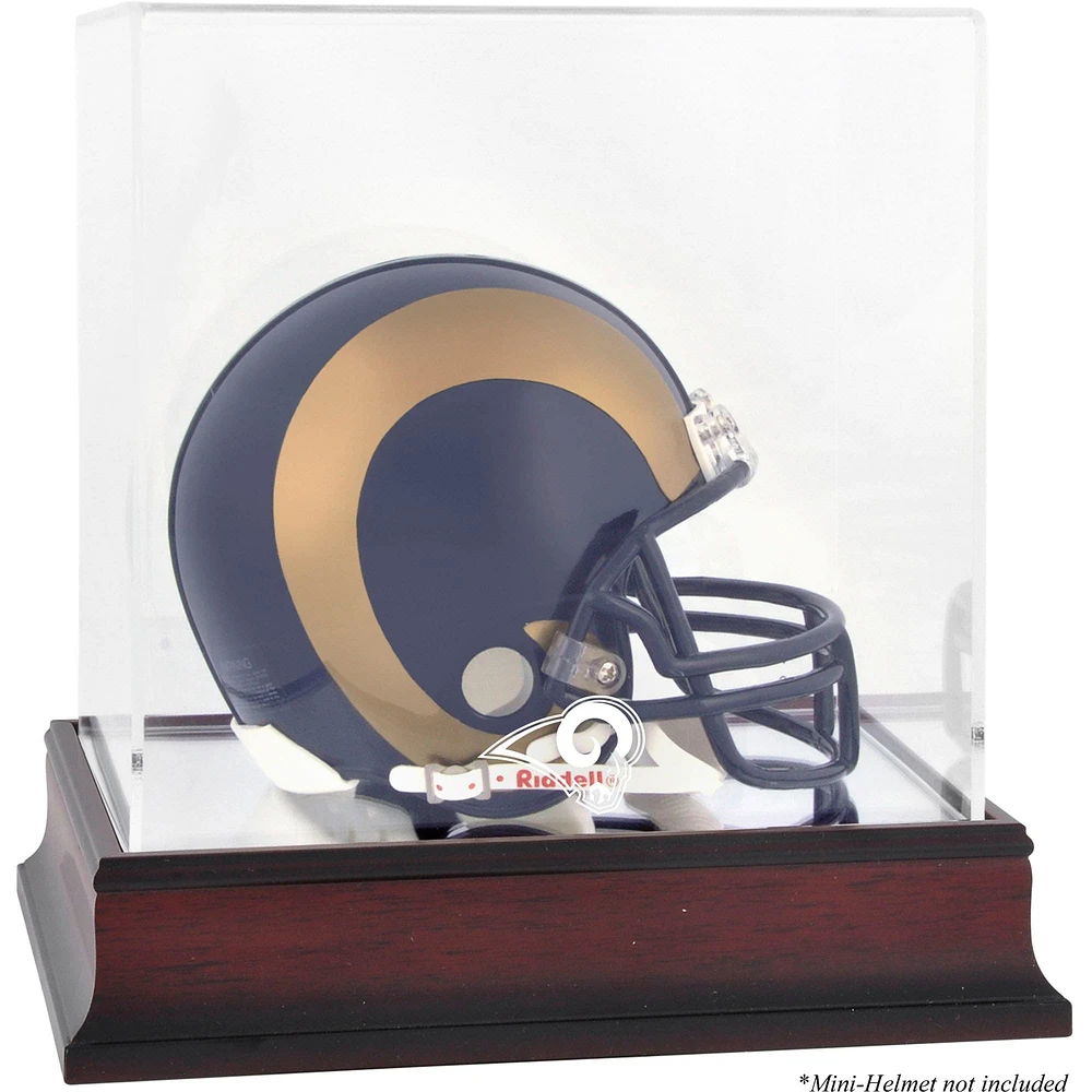 St. Louis Rams Mahogany Logo Mini Helmet Display Case
