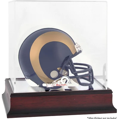 St. Louis Rams Mahogany Logo Mini Helmet Display Case