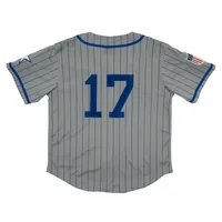 Men's Rings & Crwns #17 Gray St. Louis Stars Mesh Button-Down Replica Jersey