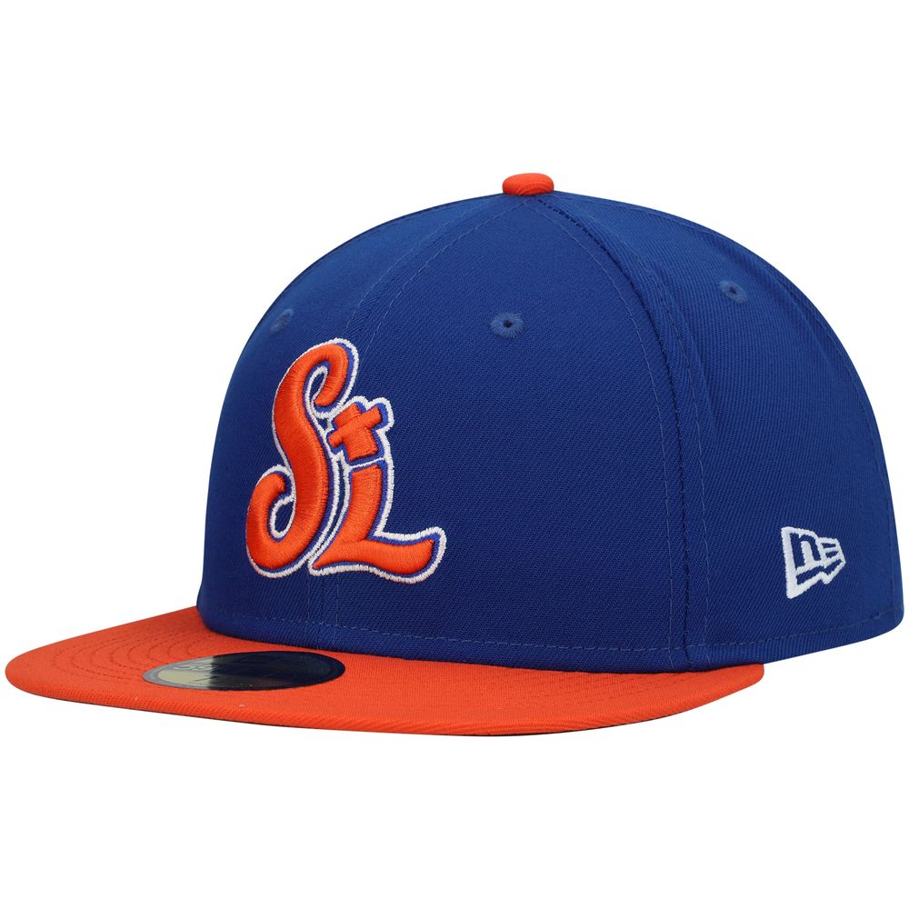 Men's New Era Blue St. Lucie Mets Authentic Collection Team Home 59FIFTY Fitted Hat