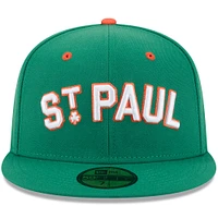 Casquette ajustée 59FIFTY verte New Era pour homme, thème St. Paul Saints