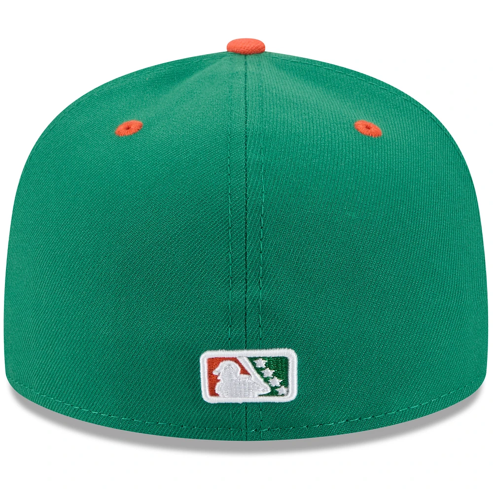 Casquette ajustée 59FIFTY verte New Era pour homme, thème St. Paul Saints