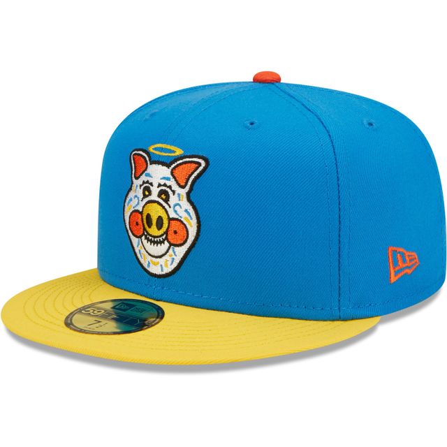 Casquette ajustée 59FIFTY Santos De San Pablo Copa La Diversion New Era pour homme, bleu royal/jaune