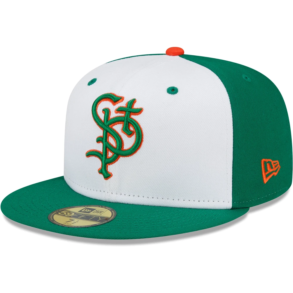 Casquette ajustée 59FIFTY pour homme St. Paul Saints Theme Night New Era blanche/verte