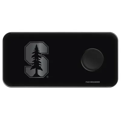 Stanford Cardinal 3-in-1 Glass Wireless Charge Pad - Black