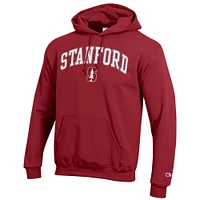 Men's Champion  Cardinal Stanford Arch Over Logo Pullover Hoodie