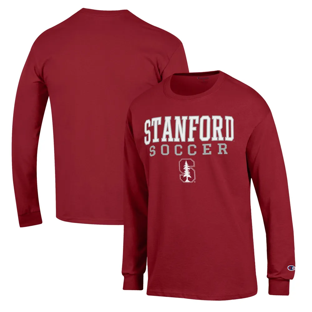 Nike Men's Stanford Cardinal Grey Dri-Fit Cotton Long Sleeve T-Shirt, XXL, Gray