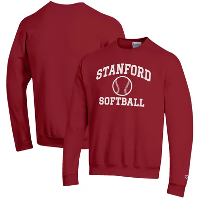 Stanford Cardinal Champion Softball Icon Crewneck Pullover Sweatshirt