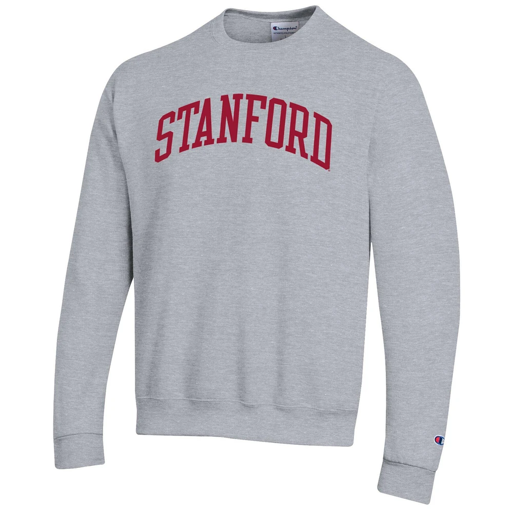 Sweat-shirt en polaire Stanford Cardinal Basic Arch pour homme, gris chiné, Champion
