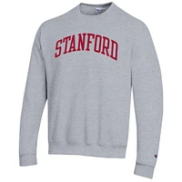 Sweat-shirt en polaire Stanford Cardinal Basic Arch pour homme, gris chiné, Champion