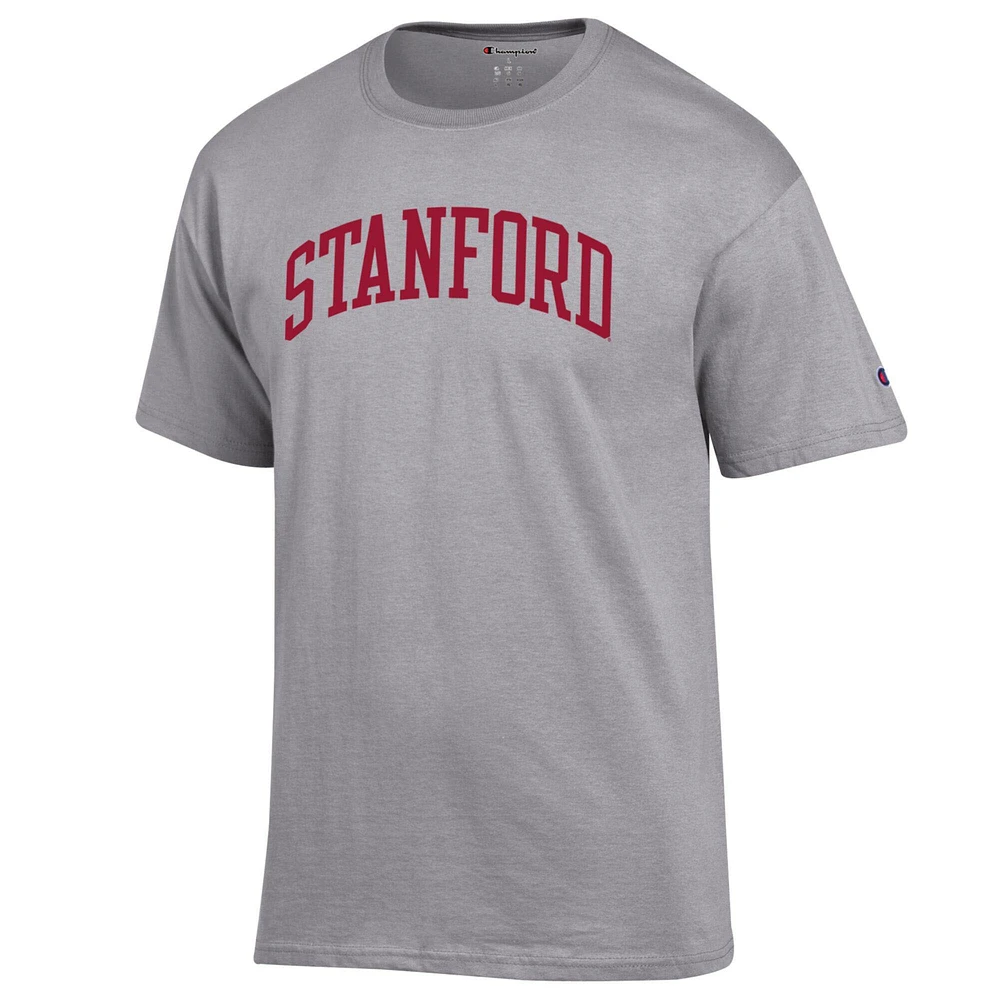 T-shirt Champion Heather Grey Stanford Cardinal Basic Arch pour homme