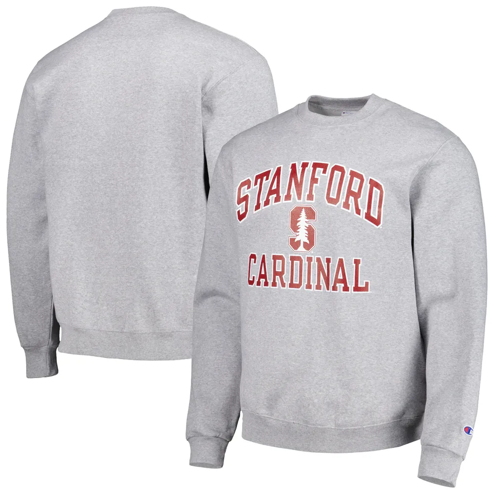 Men's Champion Heather Gray Louisville Cardinals High Motor Pullover Sweatshirt Size: Small