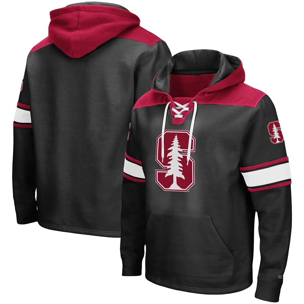 Sweat à capuche lacets Colosseum Stanford Cardinal 2.0 noir pour hommes