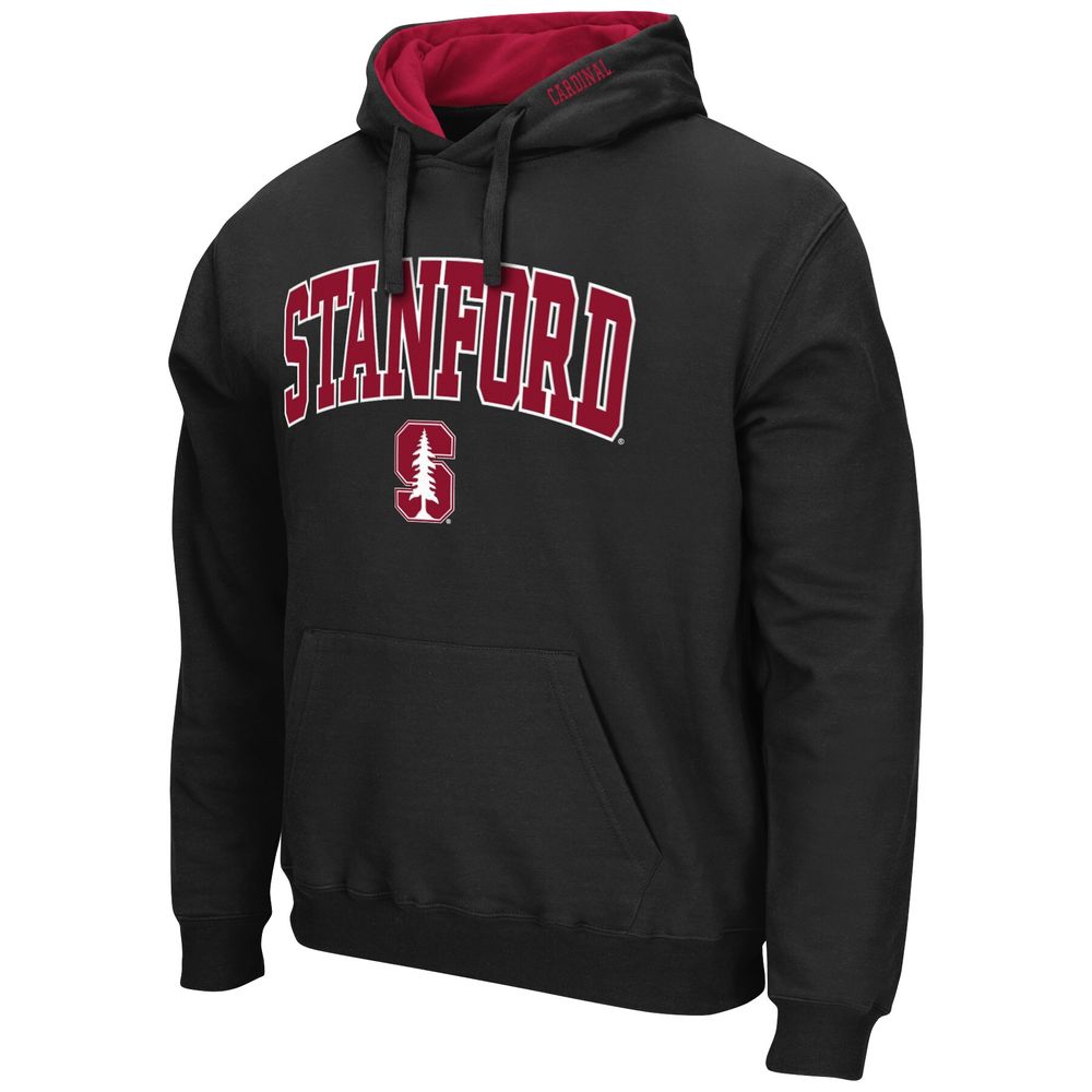 Men's Colosseum Black Stanford Cardinal Arch & Logo 3.0 Pullover Hoodie