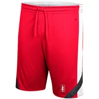 Men's Colosseum Cardinal/White Stanford Cardinal Am I Wrong Reversible Shorts