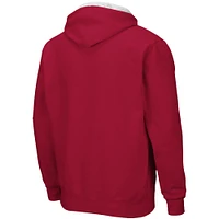 Men's Colosseum Cardinal Stanford Arch & Logo 3.0 Full-Zip Hoodie