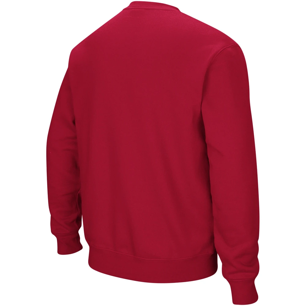 Men's Colosseum Cardinal Stanford Arch & Logo Crew Neck Sweatshirt