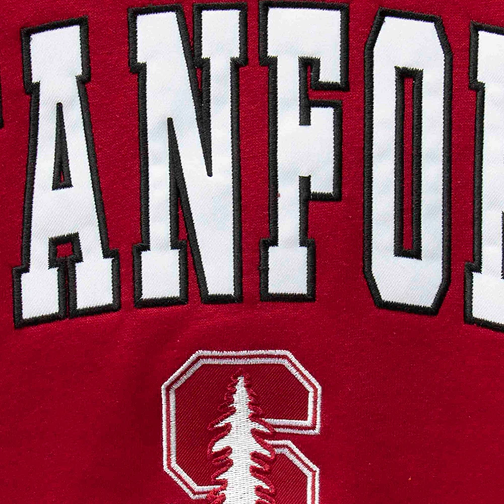 Men's Colosseum Cardinal Stanford Arch & Logo Crew Neck Sweatshirt