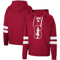 Men's Colosseum Cardinal Stanford Lace-Up 4.0 Pullover Hoodie