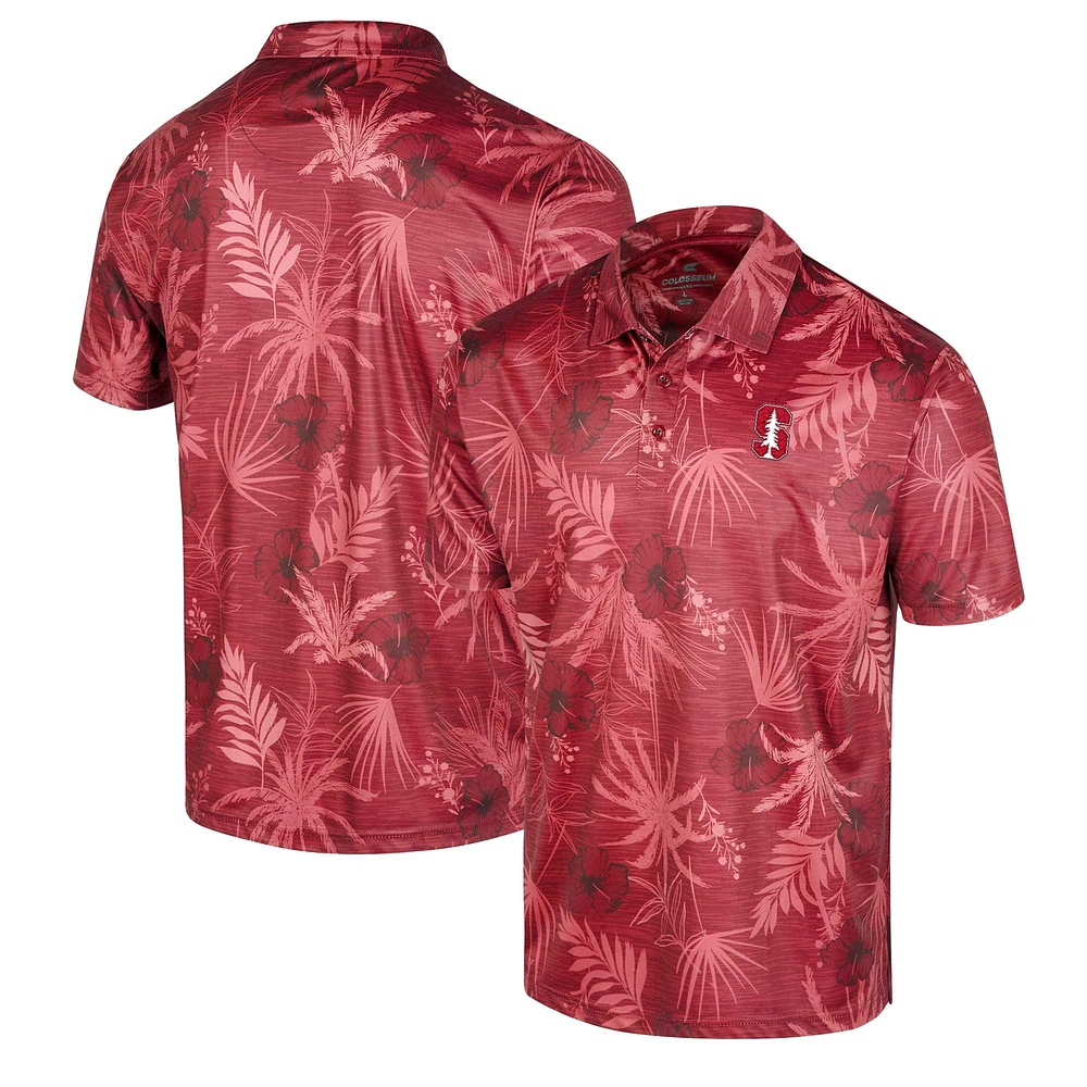 Men's Colosseum Cardinal Stanford Palms Team Polo