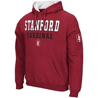 Men's Colosseum Cardinal Stanford Sunrise Pullover Hoodie