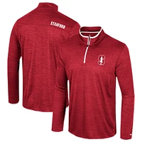 Men's Colosseum Cardinal Stanford Wright Quarter-Zip Windshirt