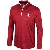 Men's Colosseum Cardinal Stanford Wright Quarter-Zip Windshirt