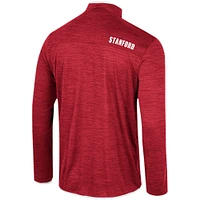 Men's Colosseum Cardinal Stanford Wright Quarter-Zip Windshirt