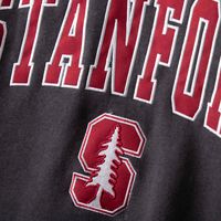 Men's Colosseum Charcoal Stanford Cardinal Arch & Logo Crew Neck Sweatshirt