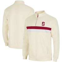 Men's Colosseum Cream Stanford Cardinal Activities Quarter-Zip Jacket