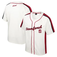 Men's Colosseum Cream Stanford Cardinal Ruth Button-Up Baseball Jersey