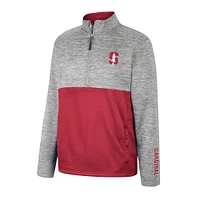 Men's Colosseum Gray Stanford Cardinal John Half-Zip Jacket