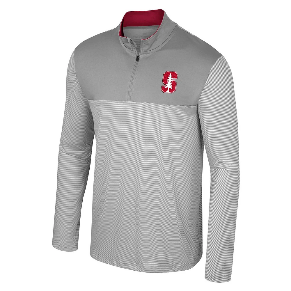 Haut à quart de zip Colosseum gris Stanford Cardinal Tuck pour hommes