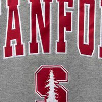 Men's Colosseum Heather Gray Stanford Cardinal Arch & Logo Crew Neck Sweatshirt